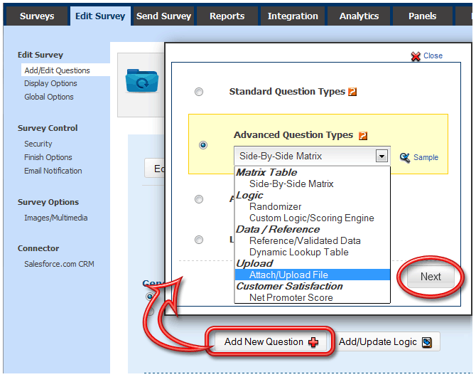 Survey Software Help Image